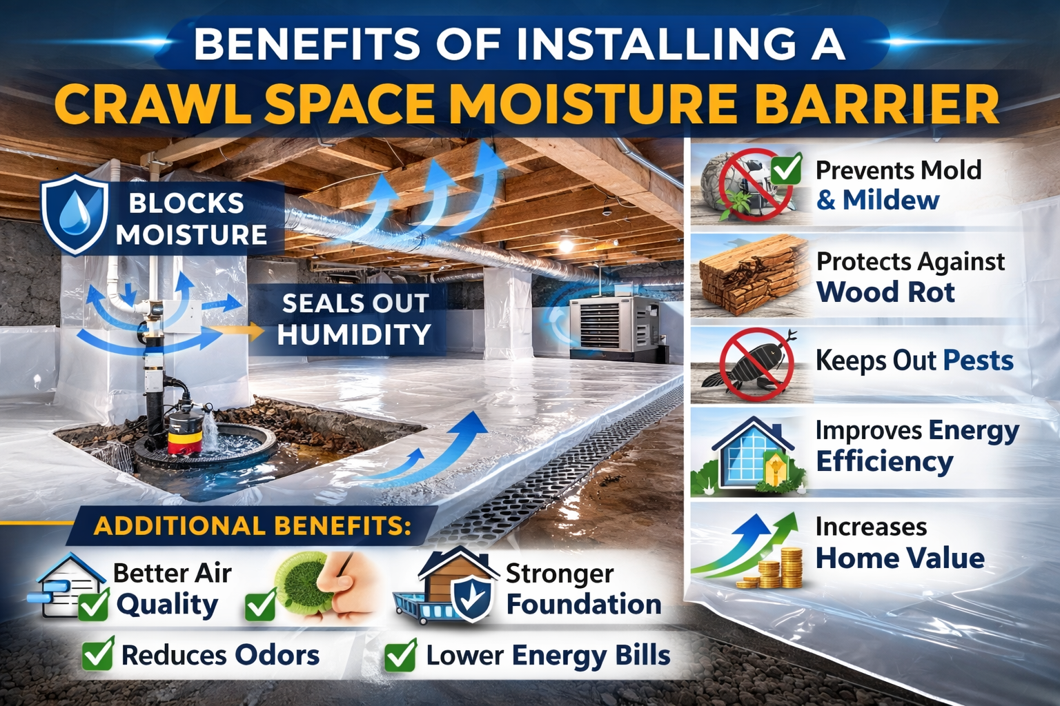 crawl space moisture barrier