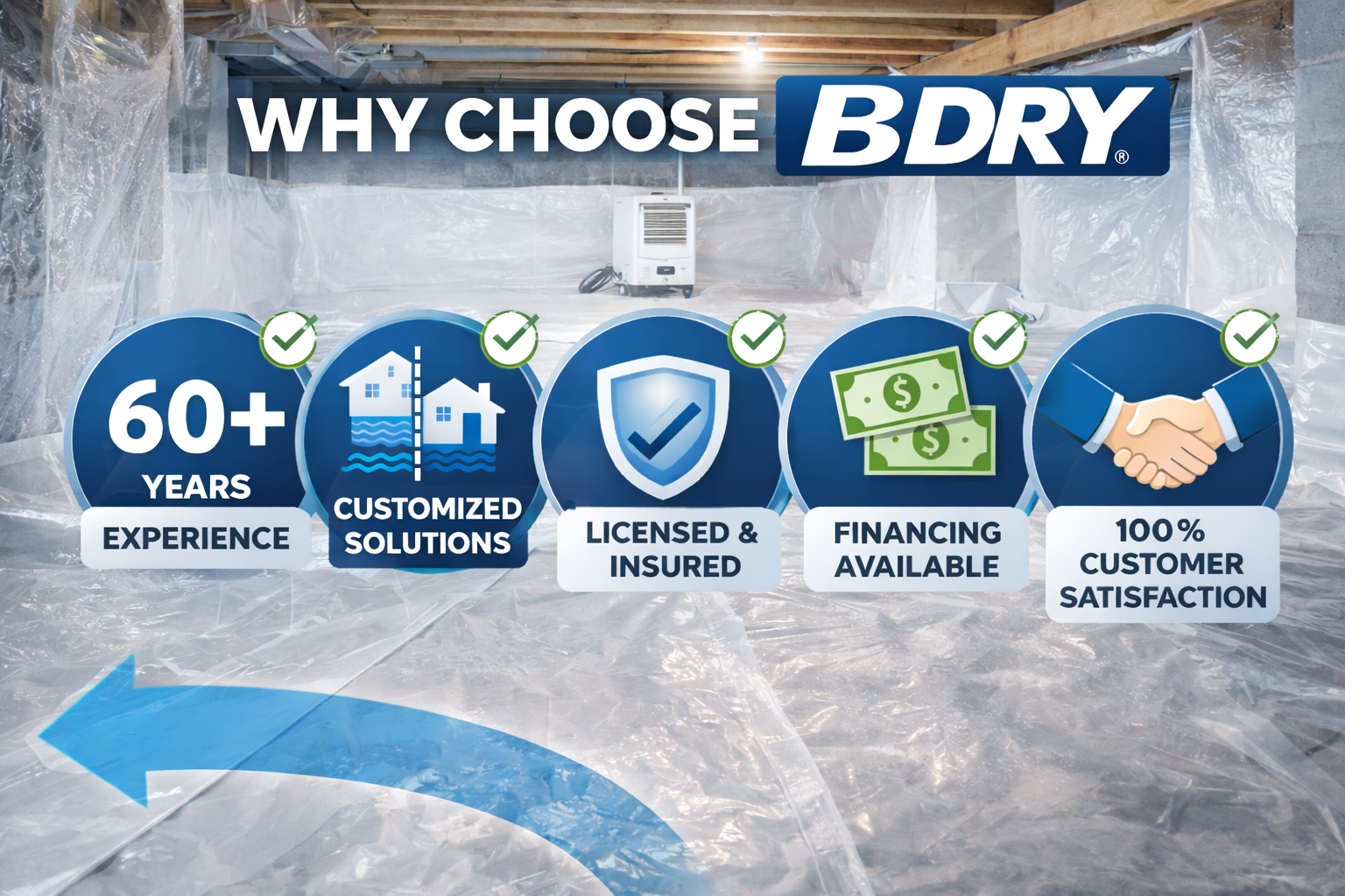 crawl space moisture barrier