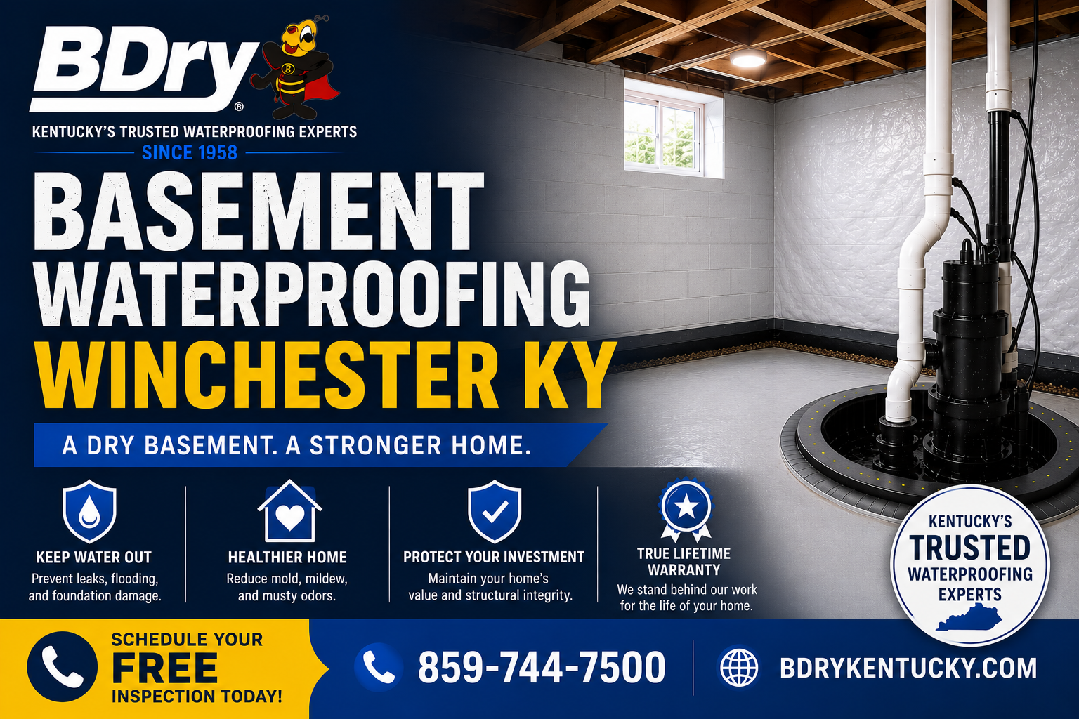 basement waterproofing winchester ky